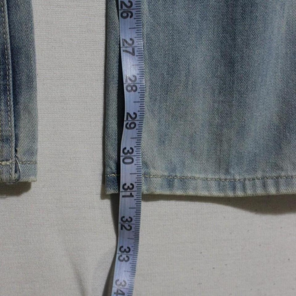 Mens Buffalo David Y2K Skater Grunge Punk Baggy Straight Fit Light Wash Jeans - Picture 7 of 8